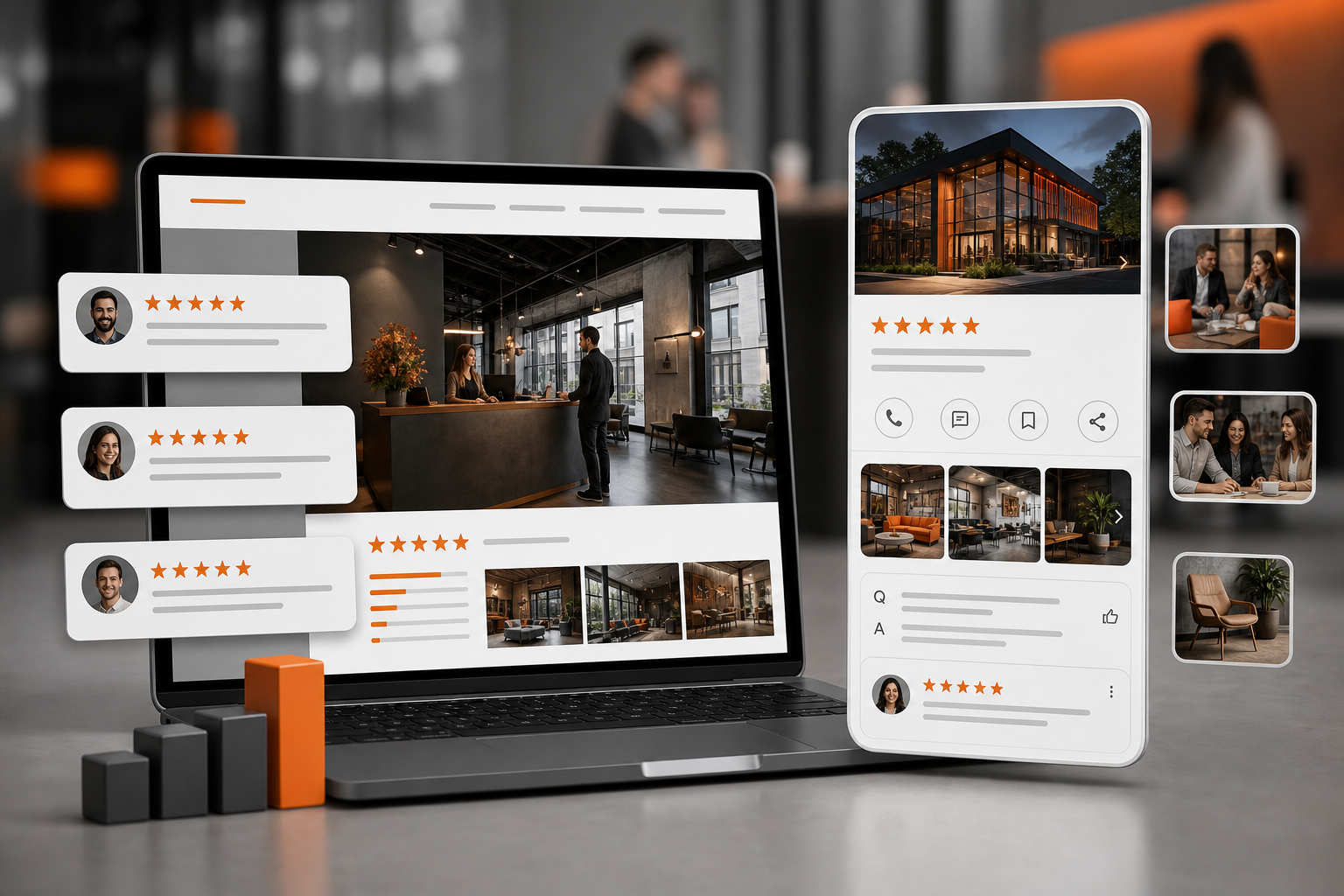 Orange and Black Online Reputation Management Showcase