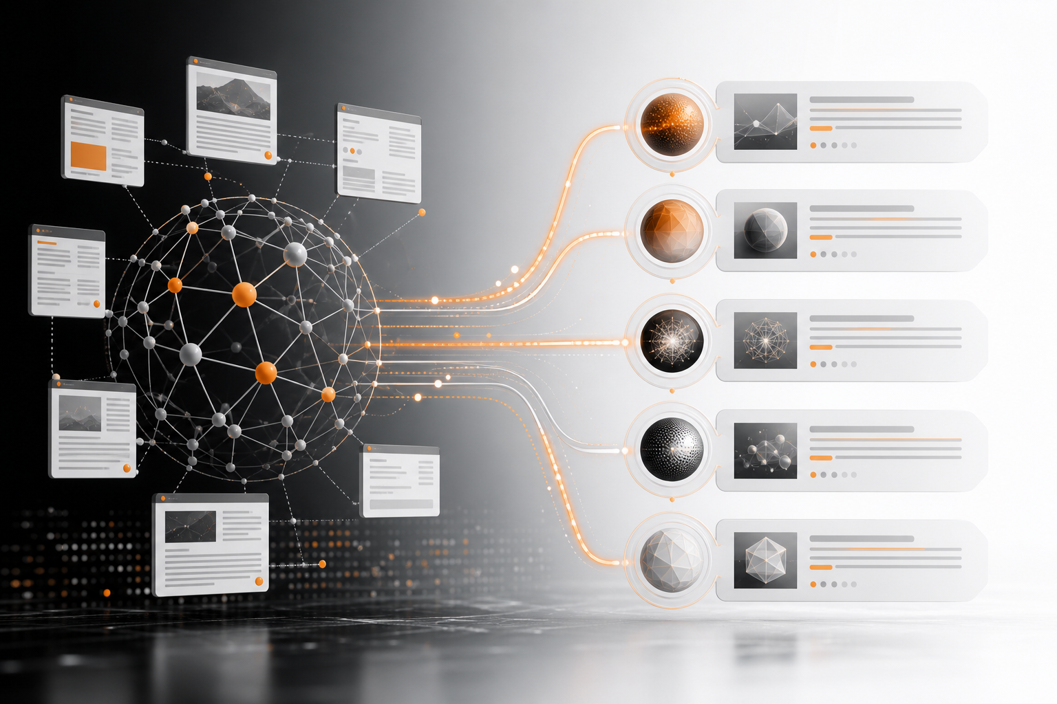 Orange and Black AEO Insights Company Diagram