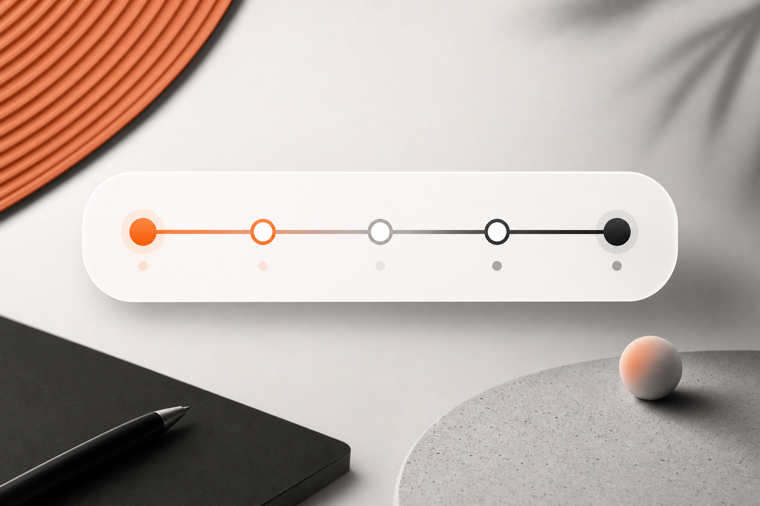 Orange and Black Survey Questions Abstract Visualization