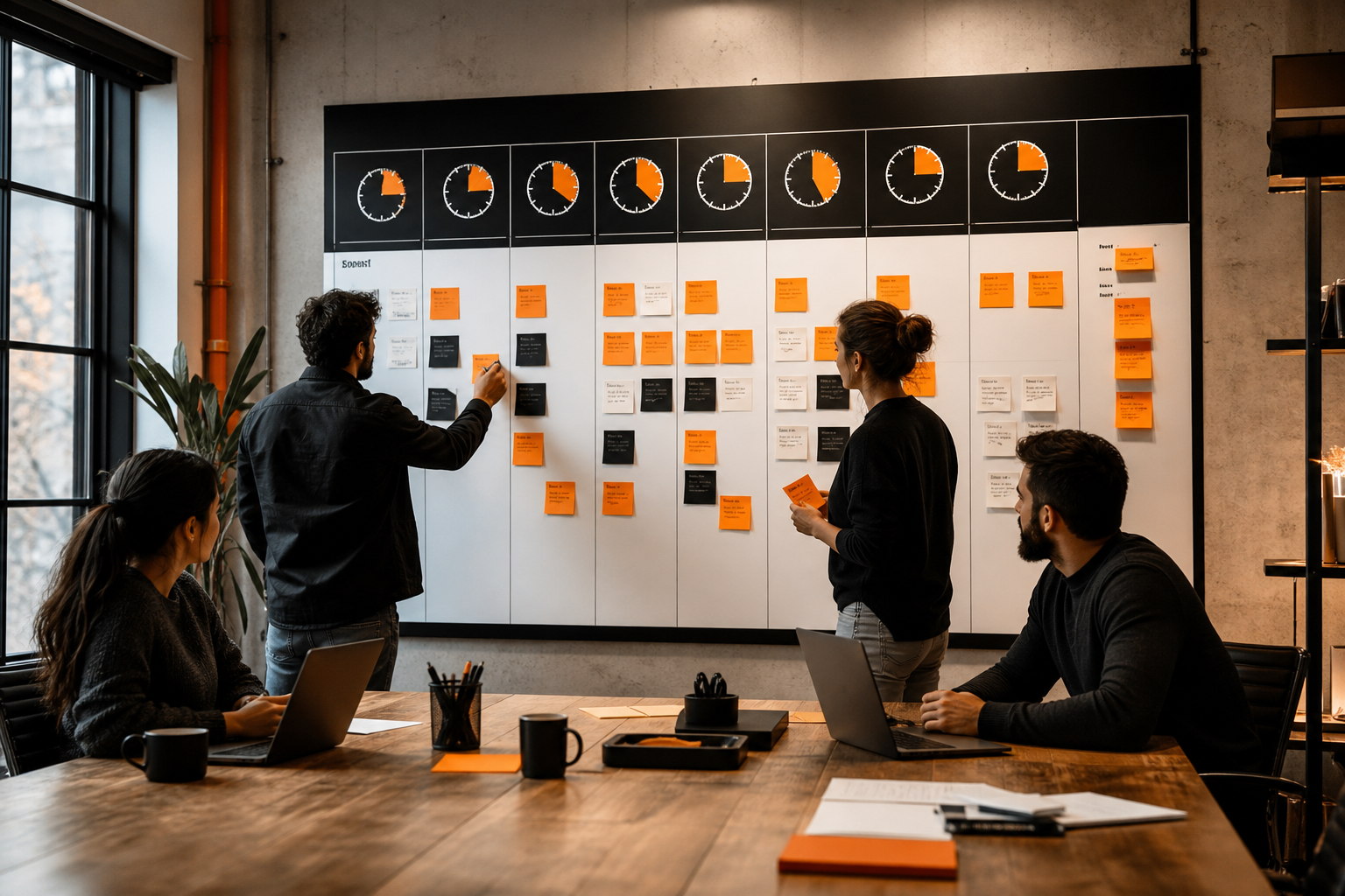 Orange and Black Content Operations for Agencies sprint cadence