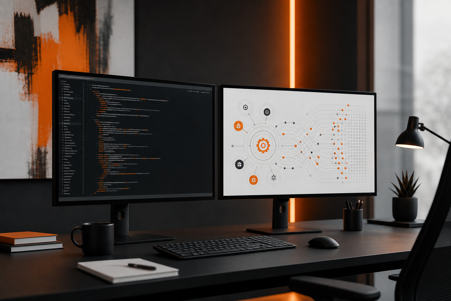 Orange and Black Amazon Associates Affiliate Program Monitor