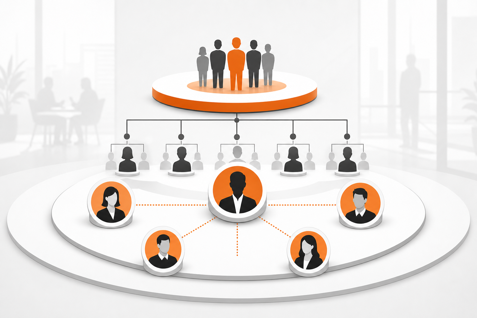 Orange and Black Contact Persona Analysis Map