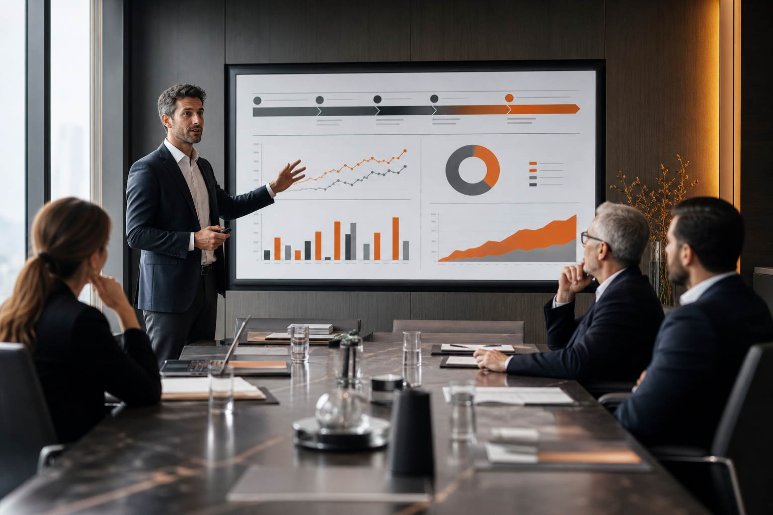 Orange and Black SEO Consulting Services KPI