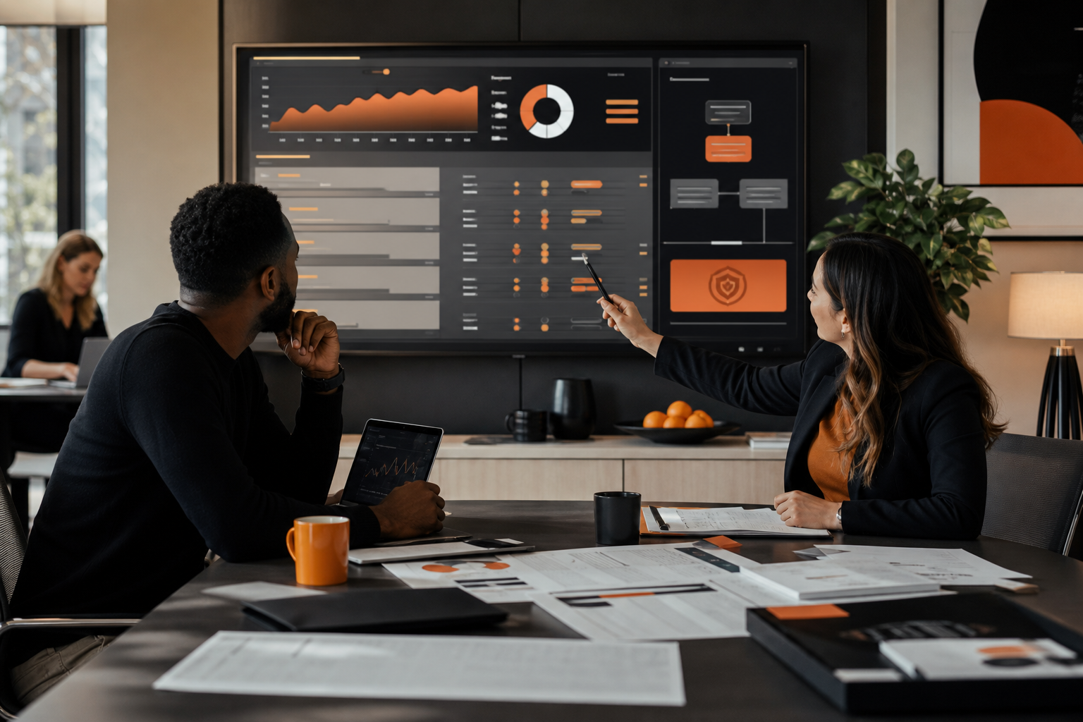 Orange and Black AI Marketing and compliance review