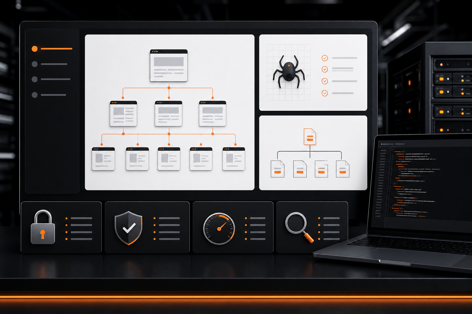 Orange and Black SEO Checklist