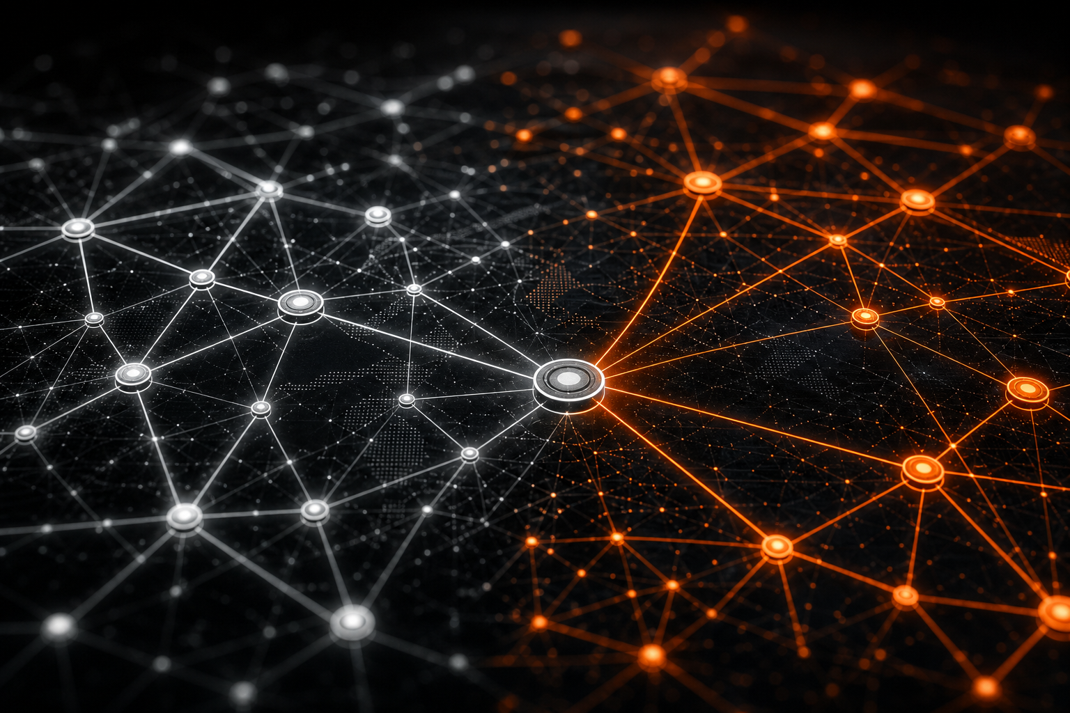 Orange and Black Ahrefs vs Ubersuggest Abstract visualization 