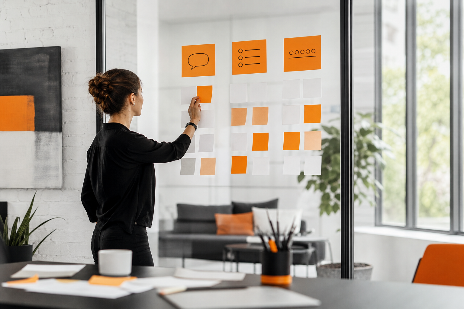 Orange and Black Survey Questions Mapping