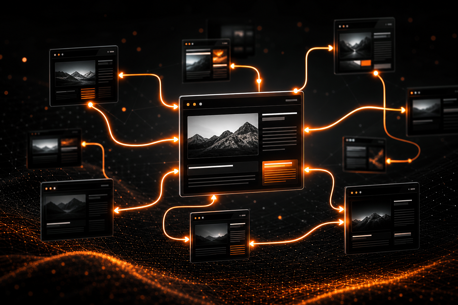 Orange and Black SEO Checklist Internal Linking 