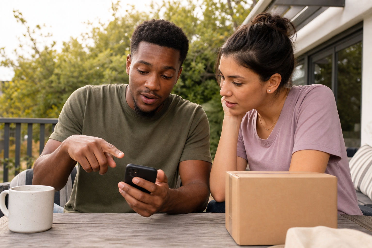Amazon tracking number on phone setup