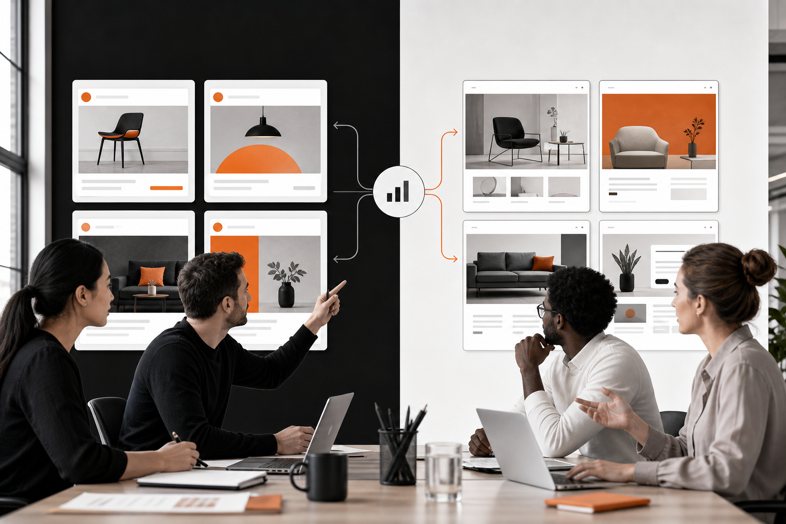 Orange and Black PPC Management Workflow