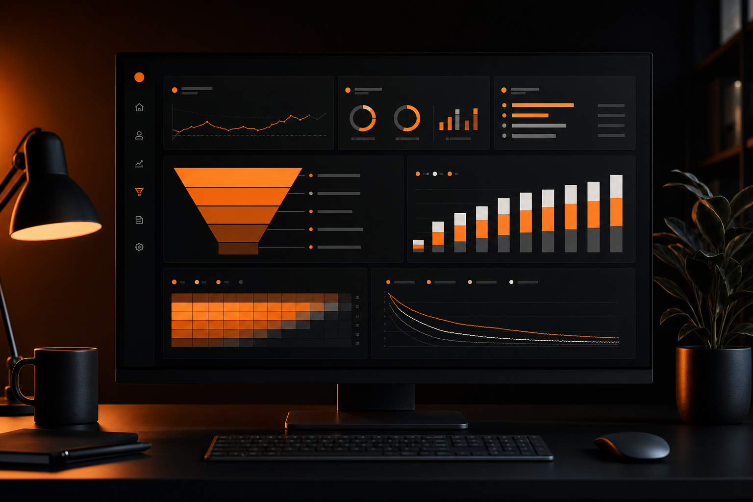 Orange and Black Content-led Growth for SaaS Activation Metrics