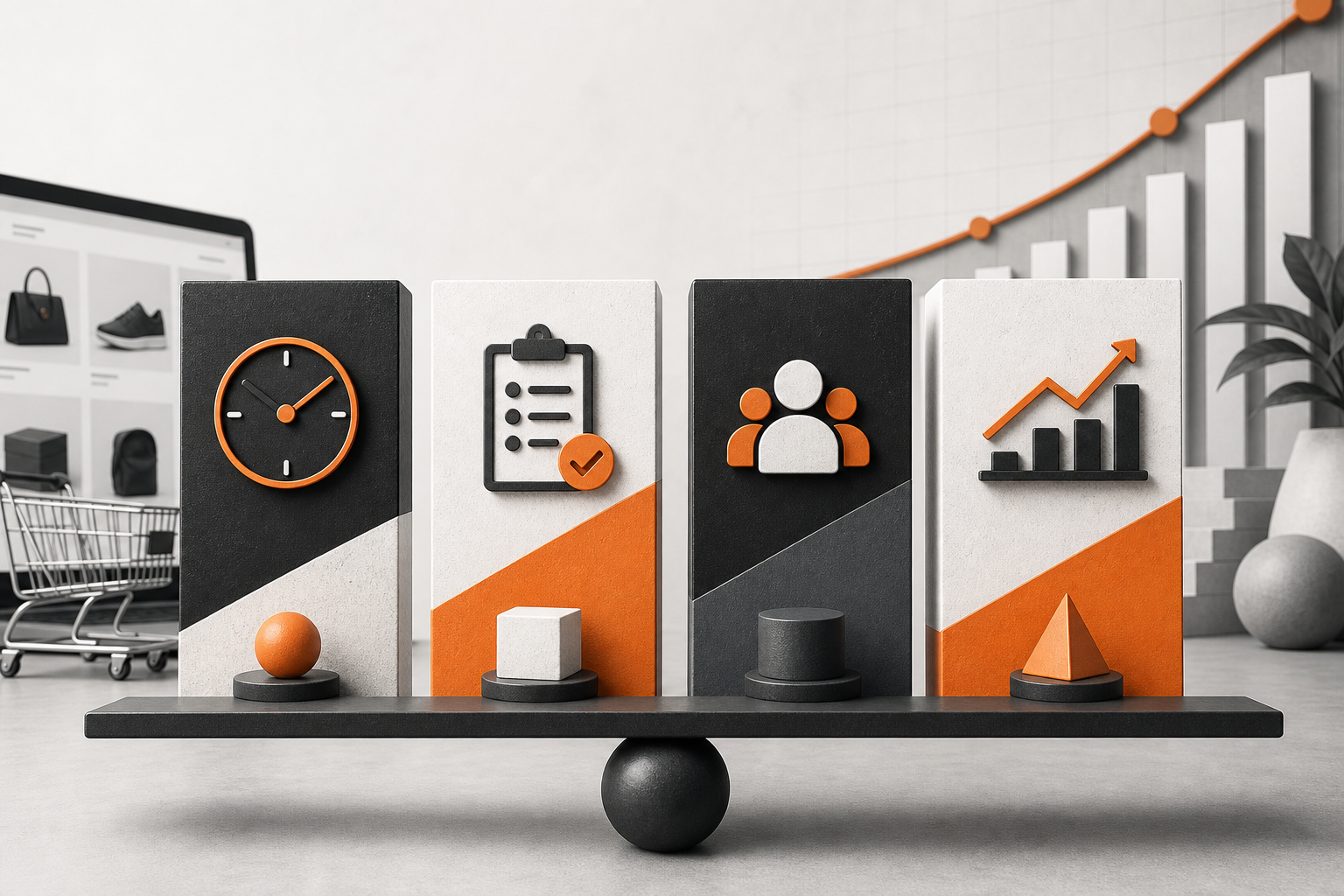 Orange and Black SEO Pricing Abstract Comparison