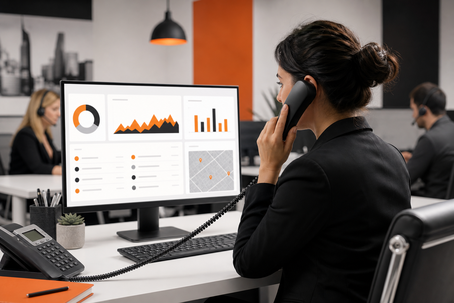 Orange and Black Local Service Ads 