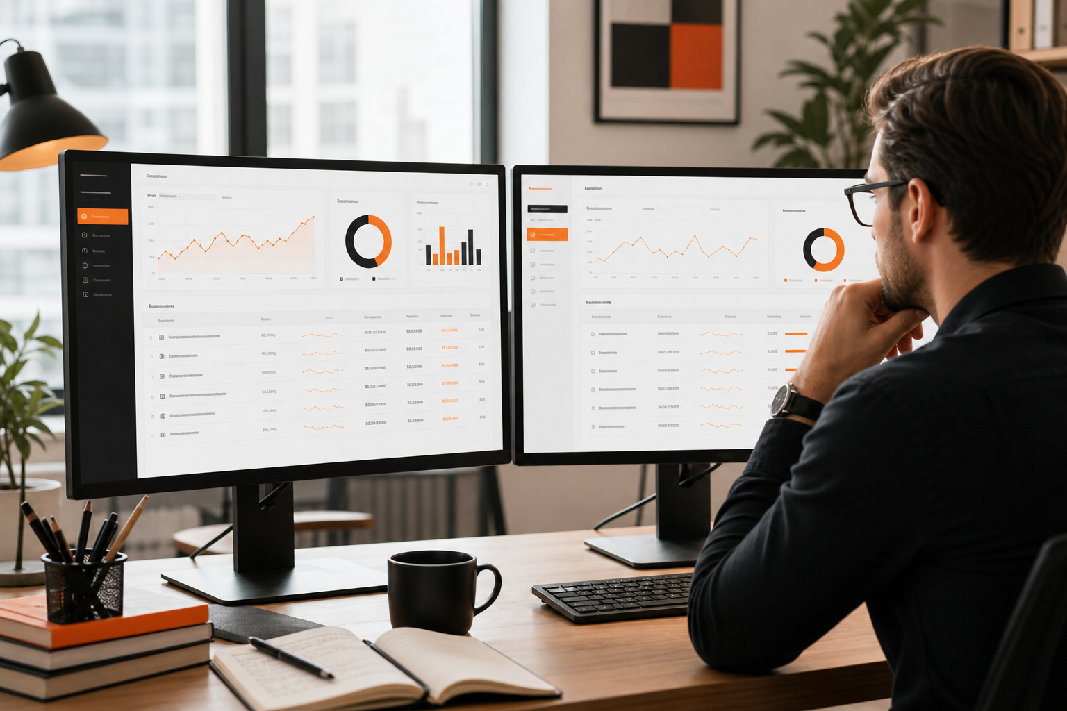 Orange and Black Ahrefs vs Ubersuggest Comparison