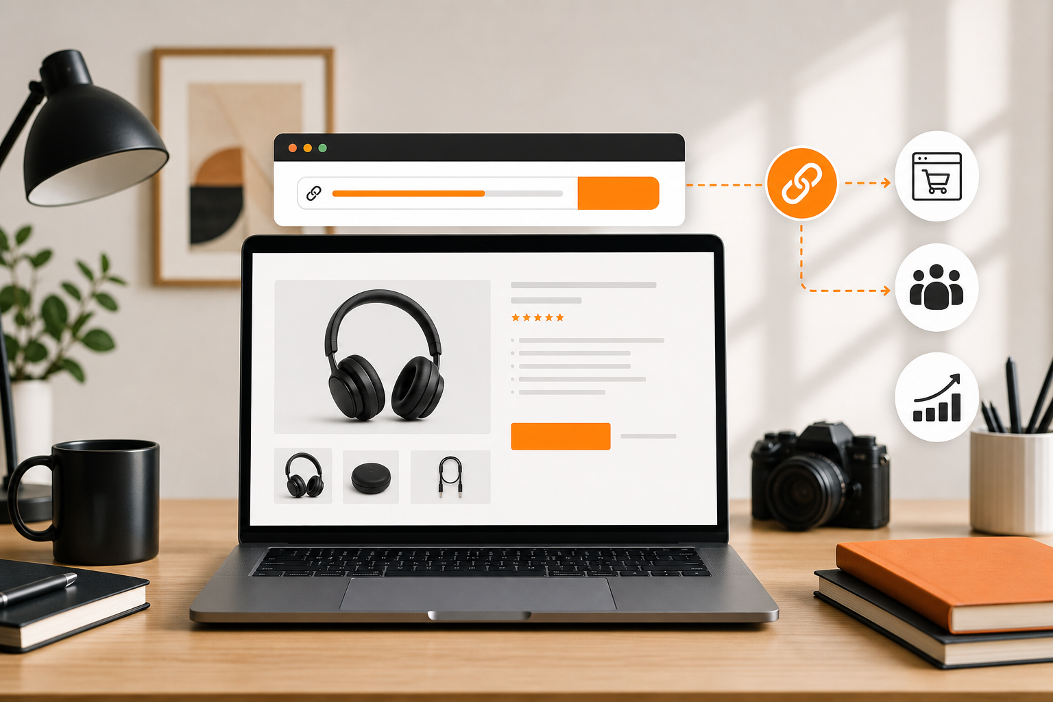 Orange and Black Amazon Associates Program Affiliate Link