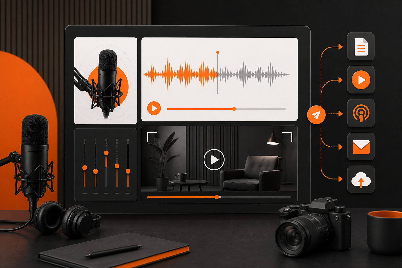 Orange and Black Substack Creative Depiction