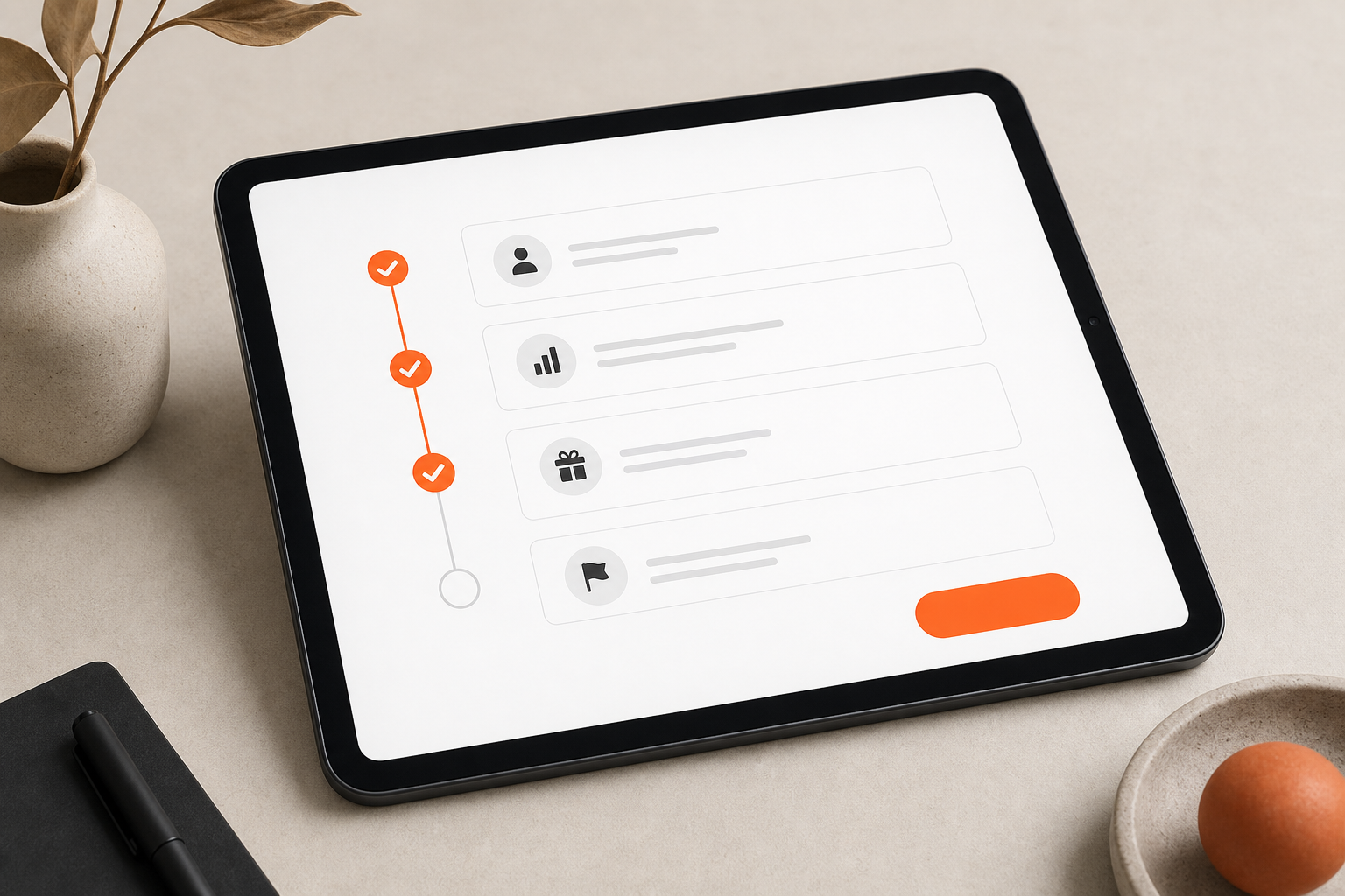 Activation checklist with micro-commitments in onboarding