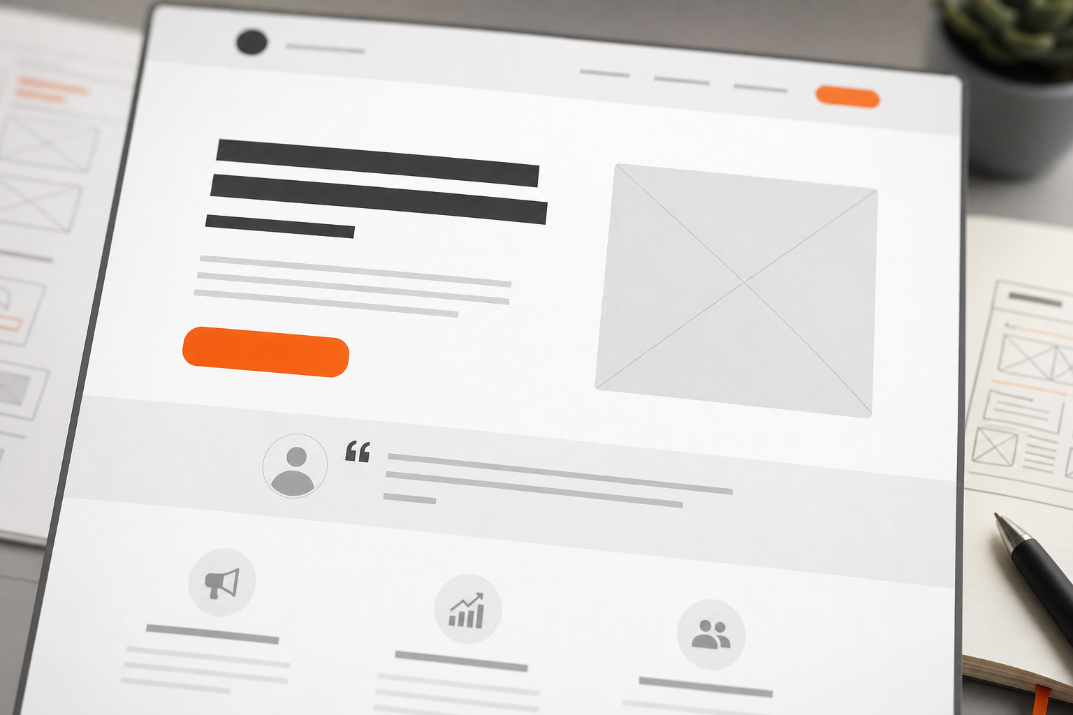 Orange and Black Zero-budget Growth Hacking layout