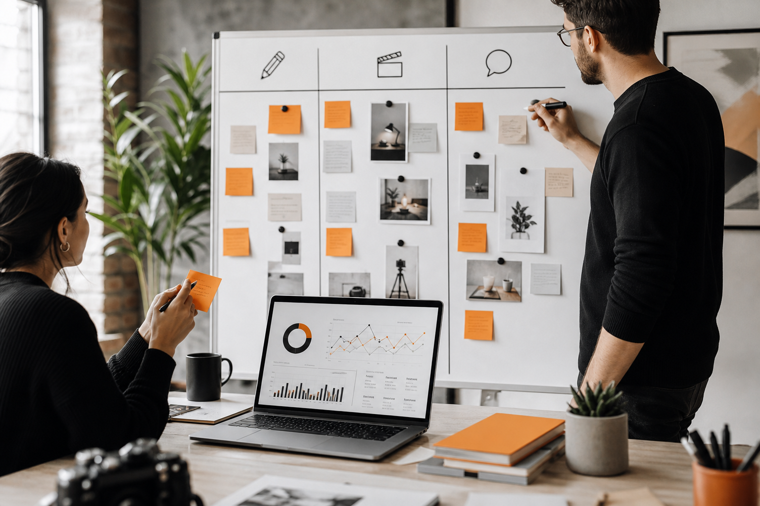 Orange and Black Amazon Associates Content Planning