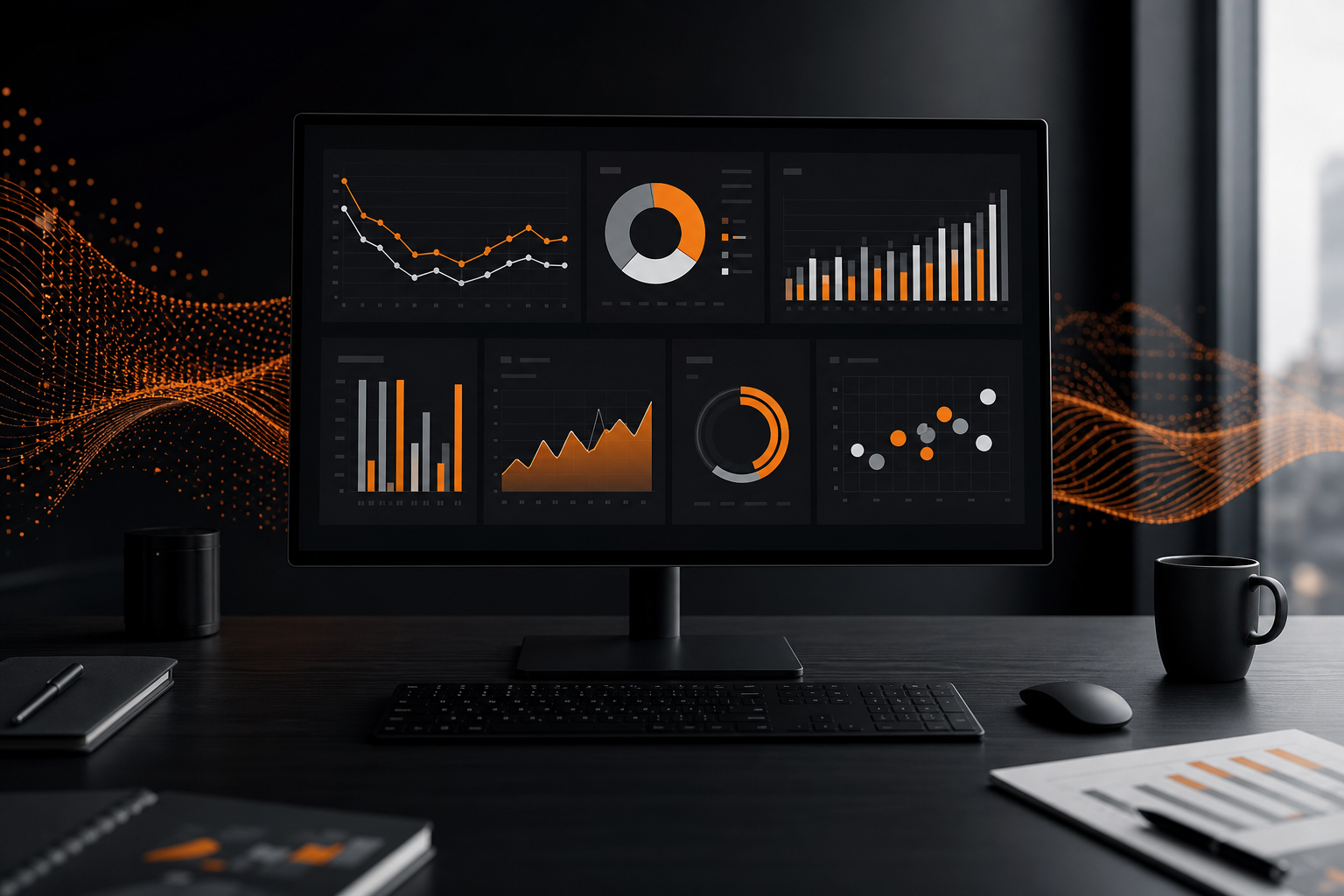 Orange and Black PPC Management Dashboard