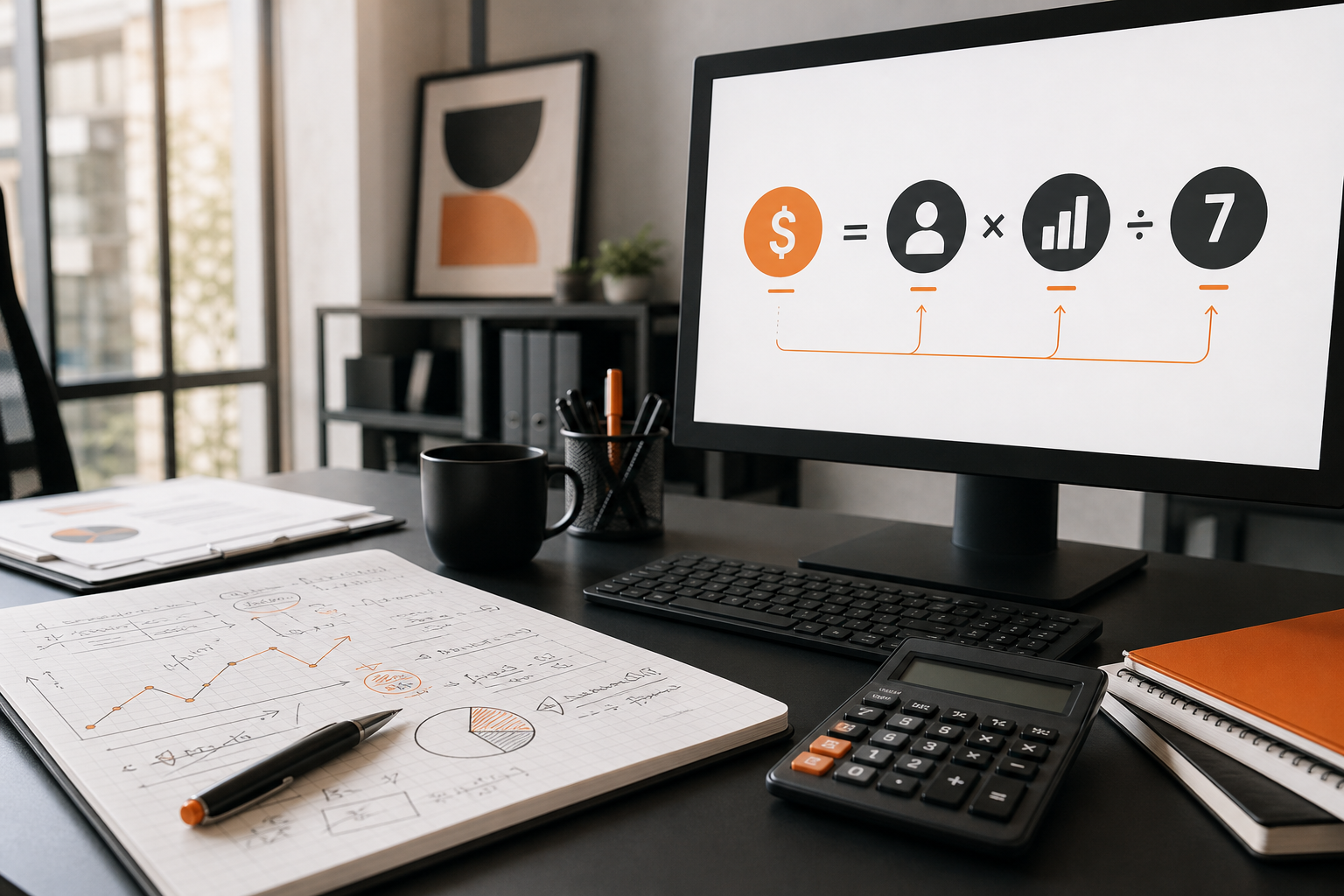 Orange and Black Meta ads Workspace