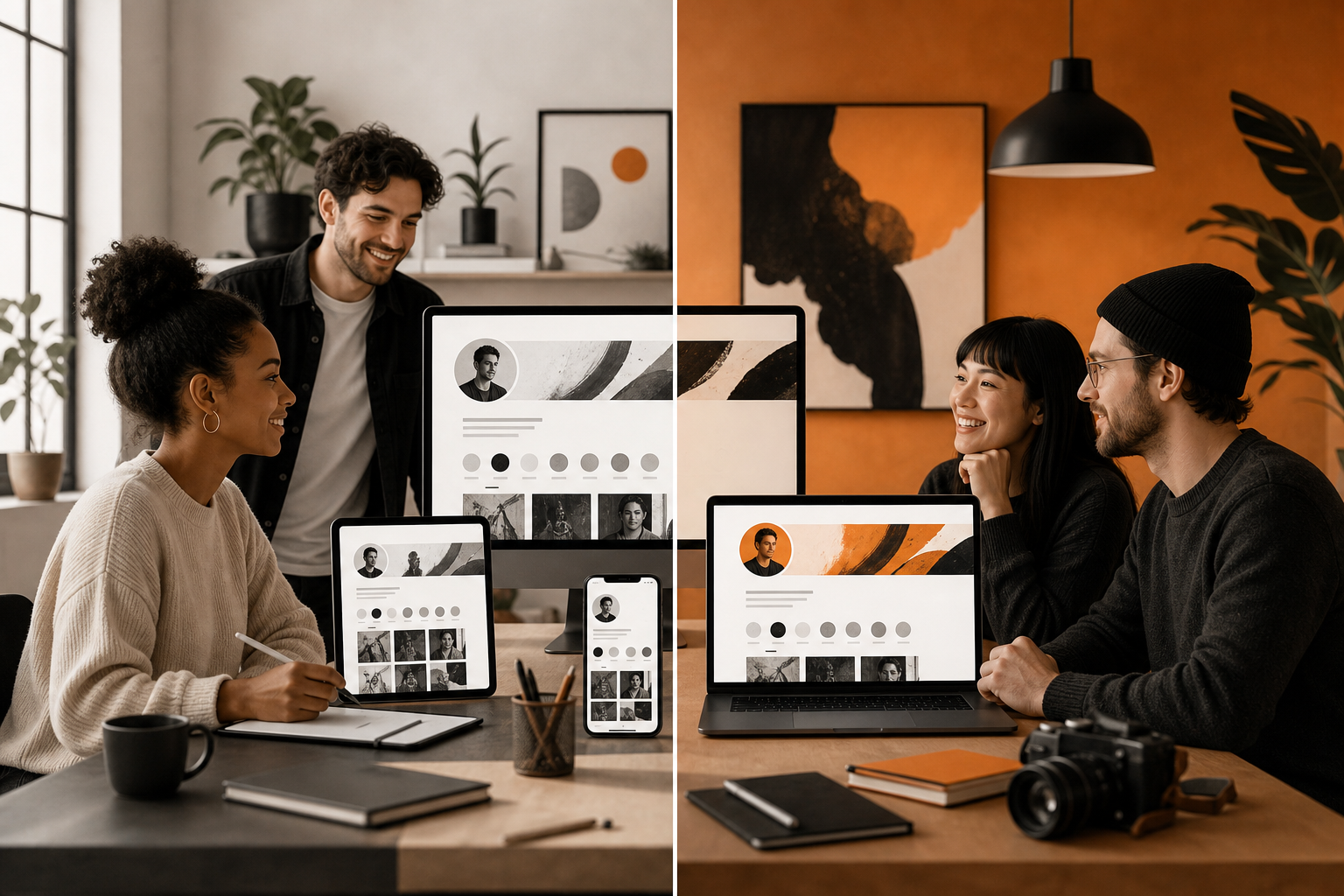 Orange and Black Vanity URL vs URL social handles