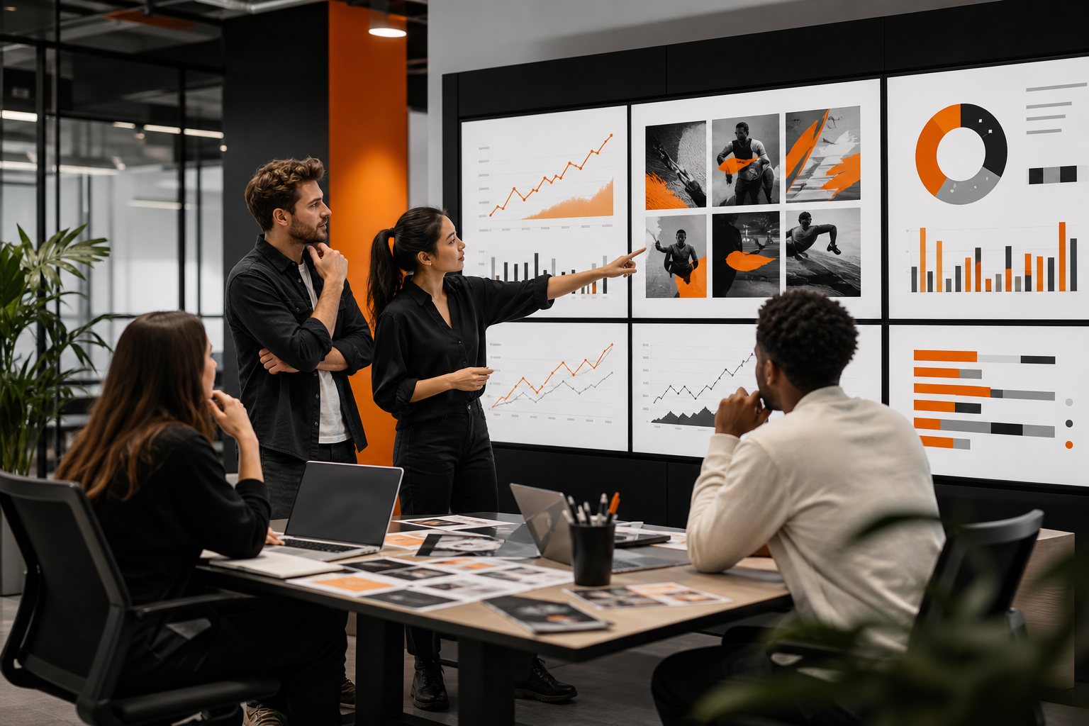 Orange and Black Performance Marketing Team