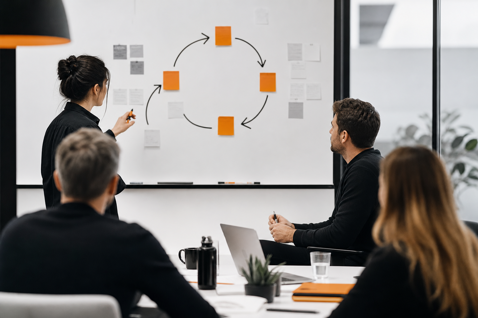 Orange and Black Content Strategy For Agencies experiment loop