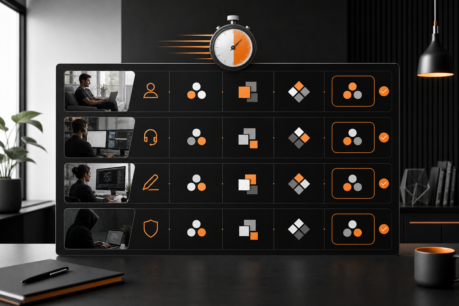 Orange and Black Remote Access Software Types