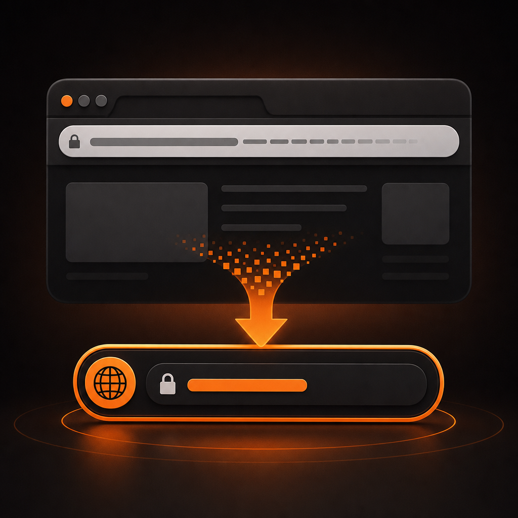 Conceptual cover image symbolizing a short, branded vanity URL simplifying a long link