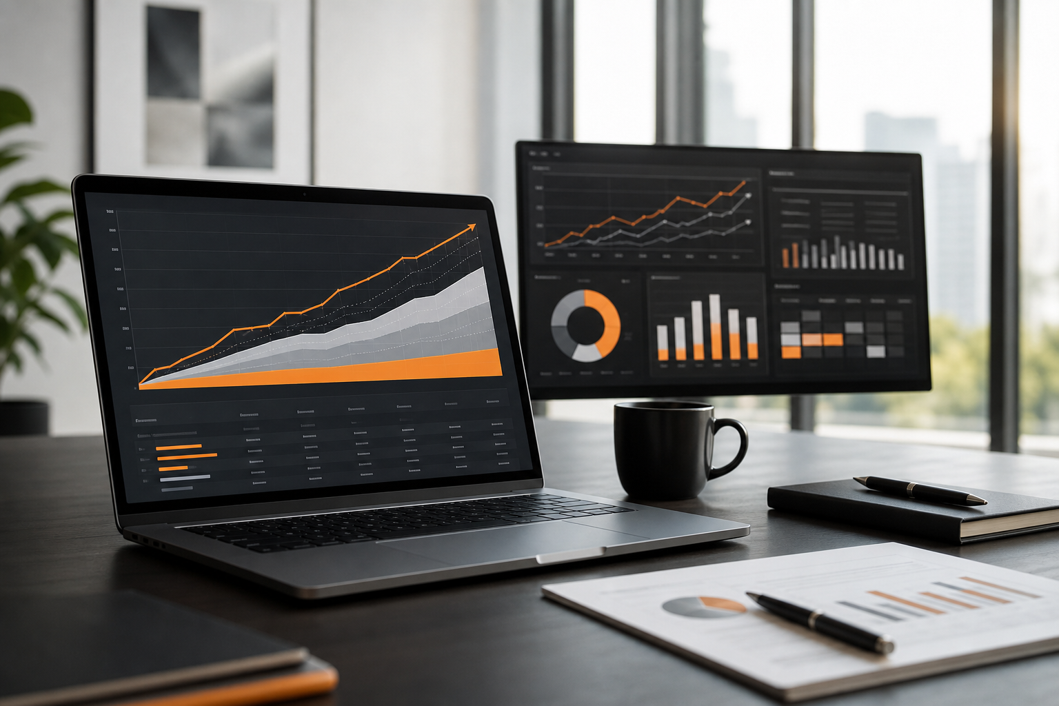 Orange and Black SEO Consulting Services Projections