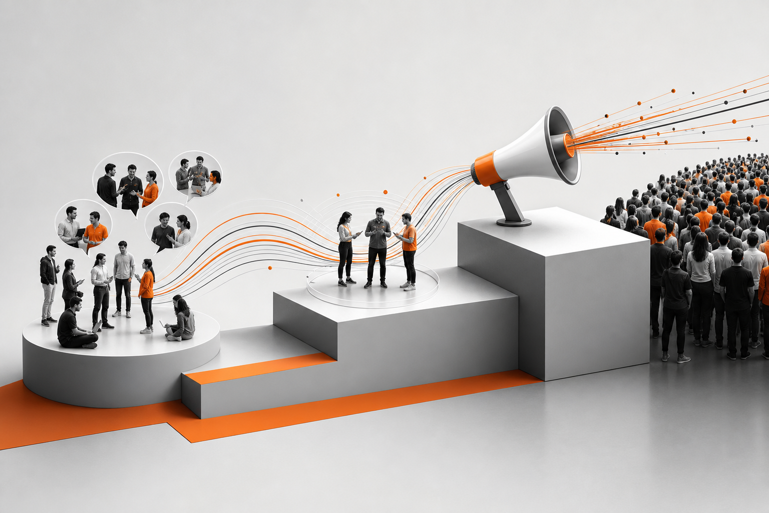 Orange and Black Growth Hacking channel ladder