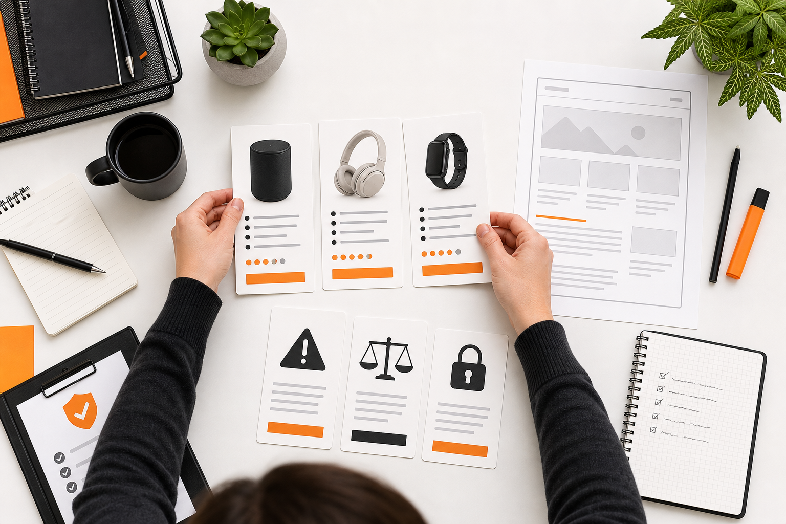Orange and Black Amazon Associates Affiliate Program Content
