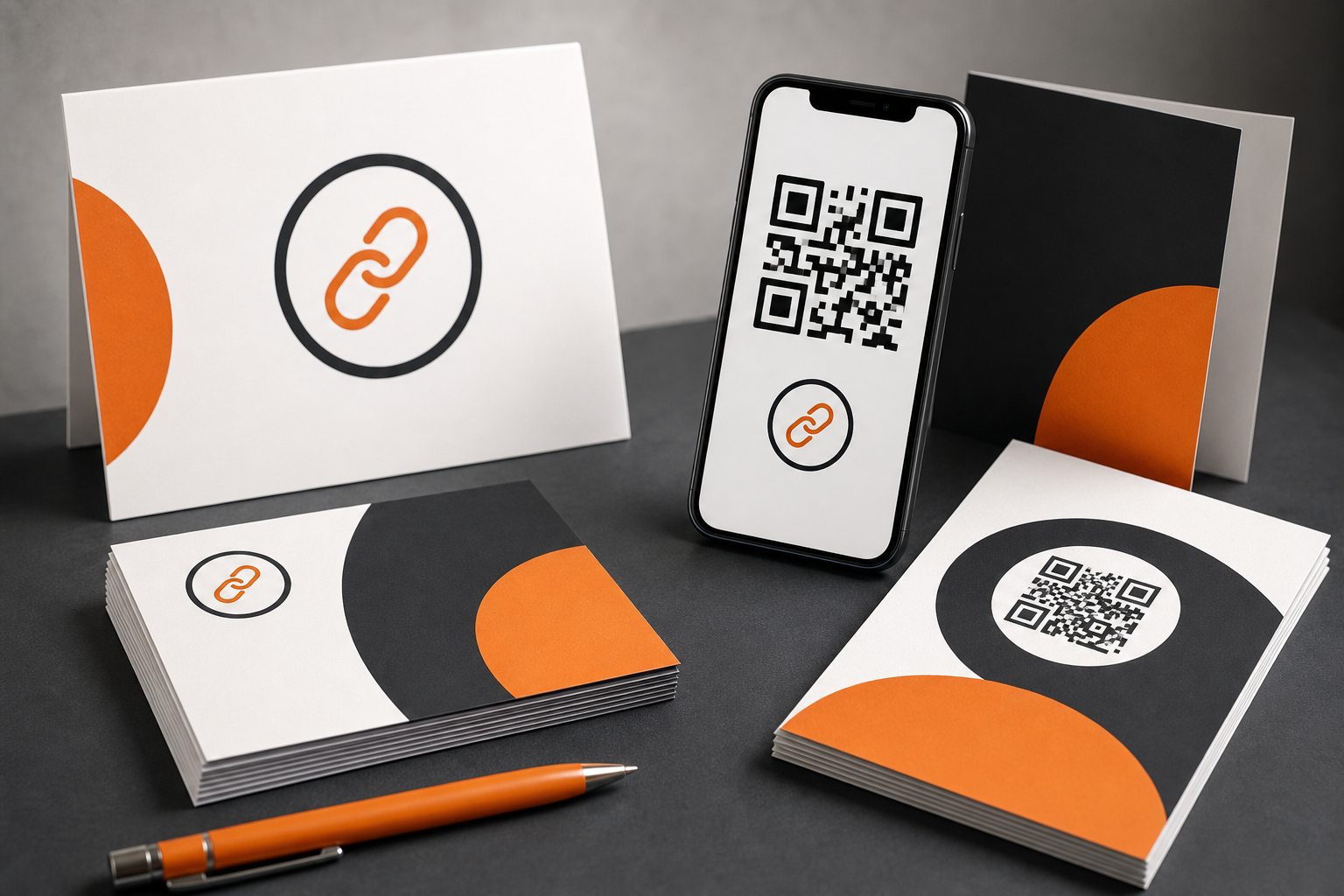 Conceptual image of print collateral and mobile showing how short links aid offline sharing