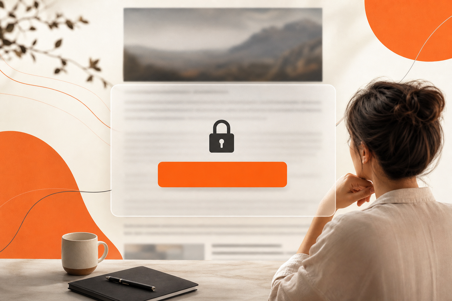 Orange and Black Substack Visual Metaphor
