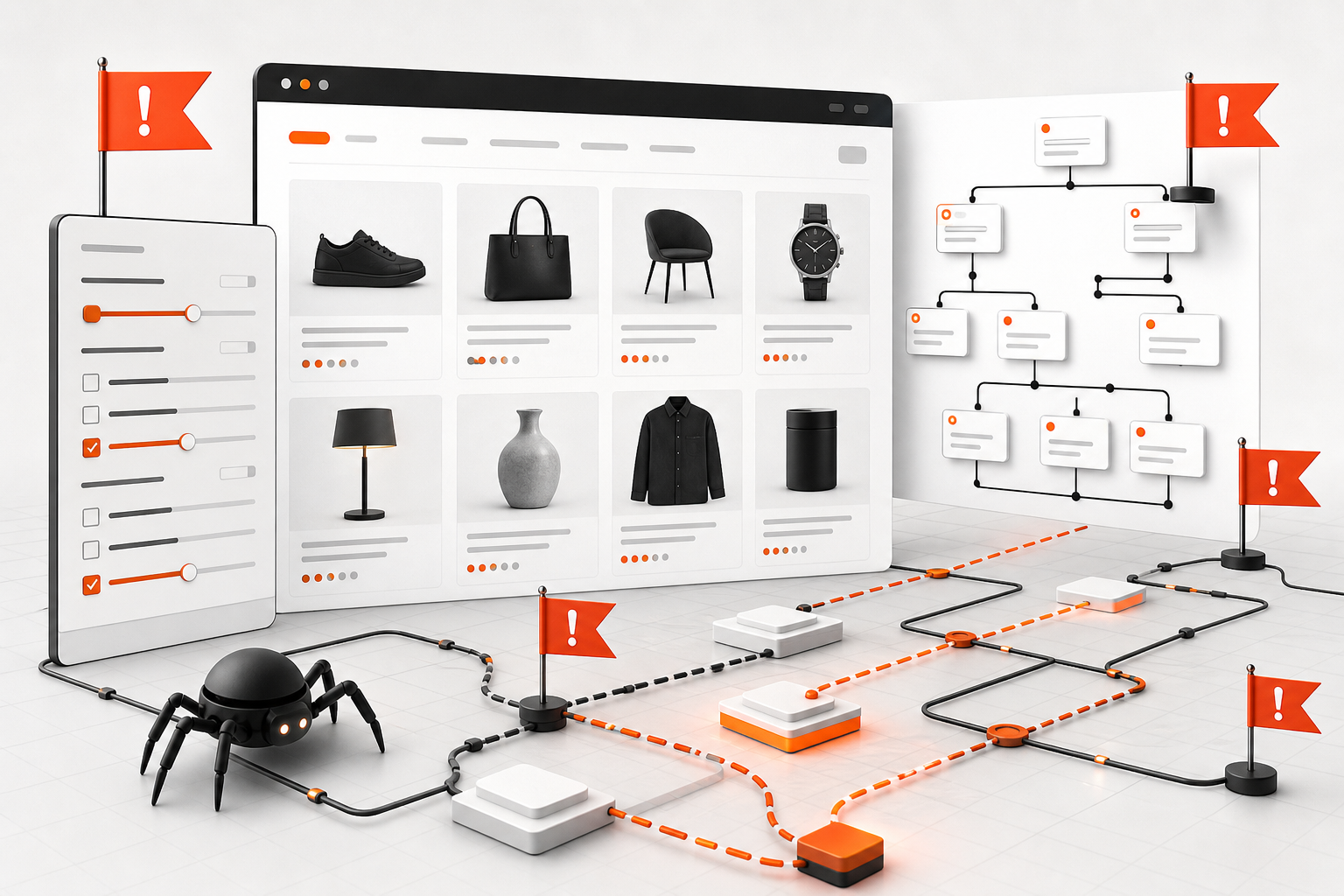 Orange and Black SEO Pricing Ecommerce Elements