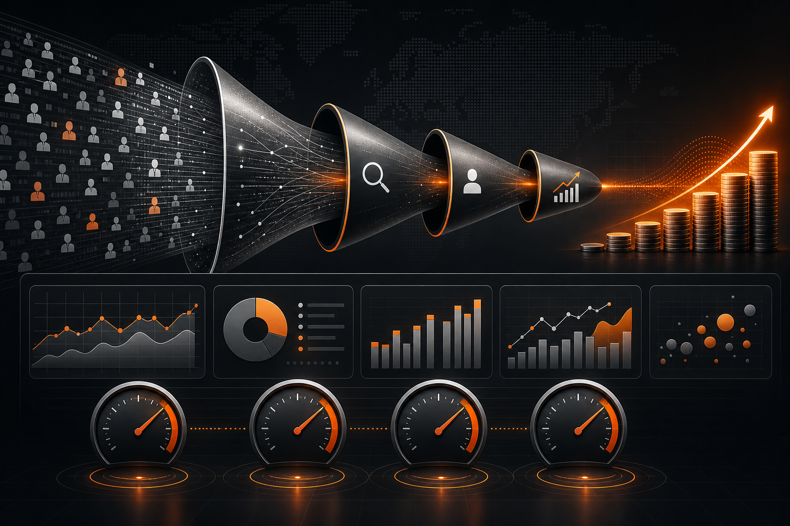 Orange and Black SEO Pricing ROI Chart