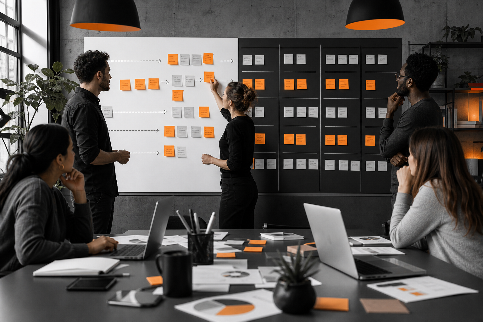 Orange and Black Growth Hacking experiment sprint