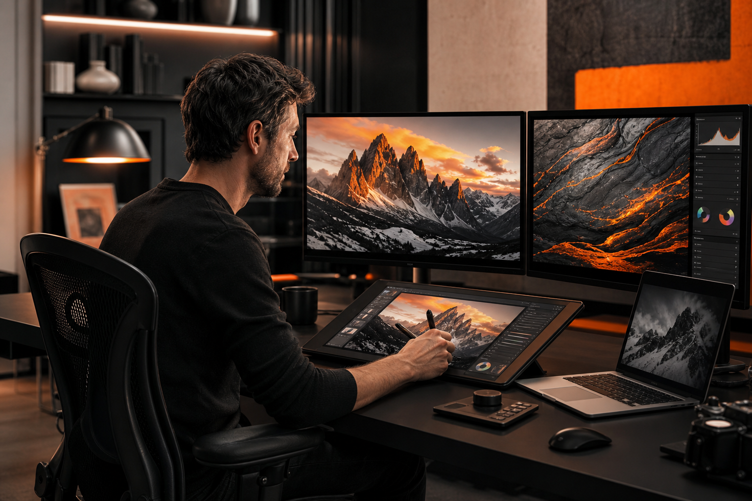 Orange and Black Content Marketing Agency Analytics