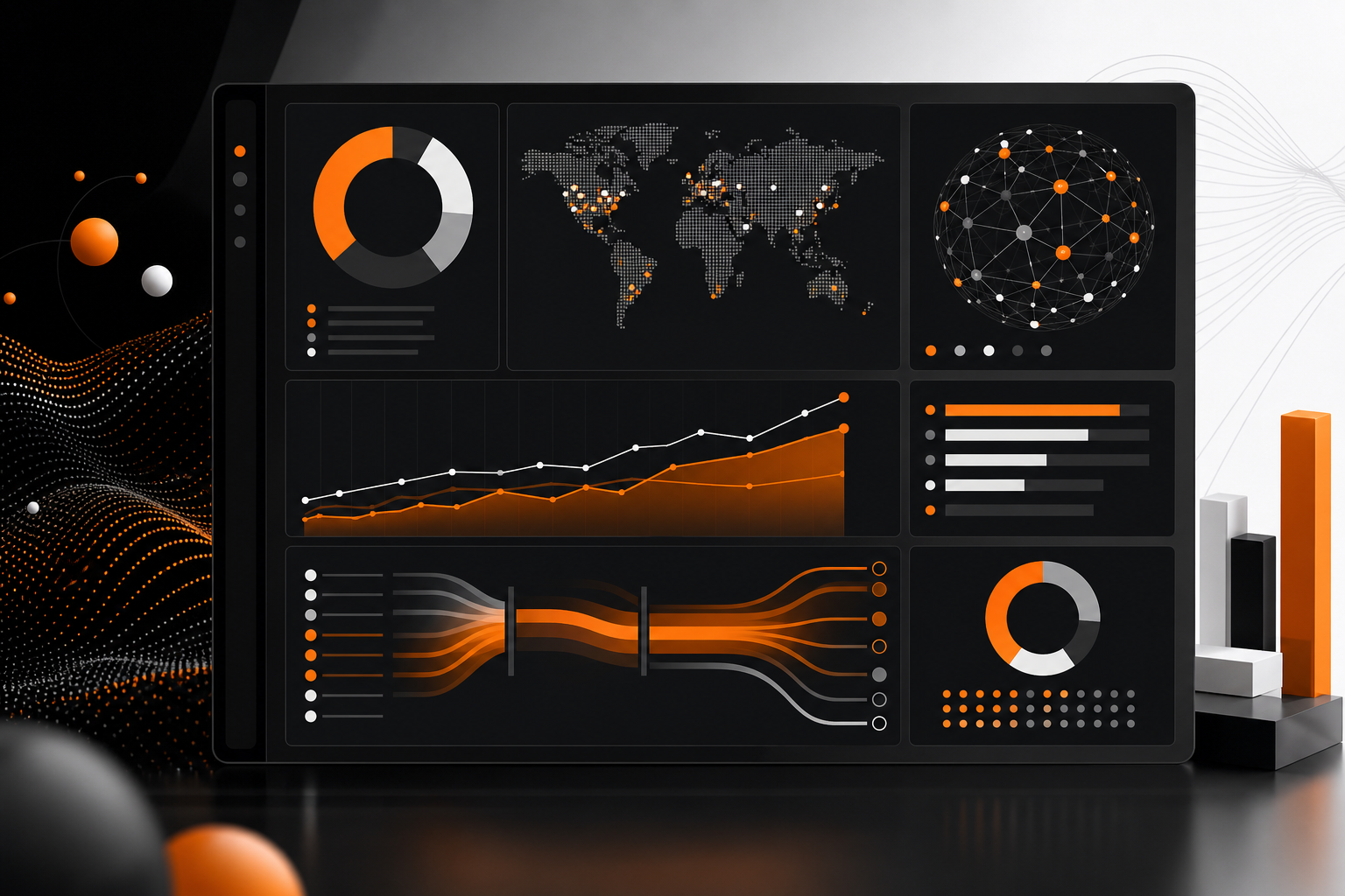 Orange and Black AEO Insights Company Analytics Dashboard